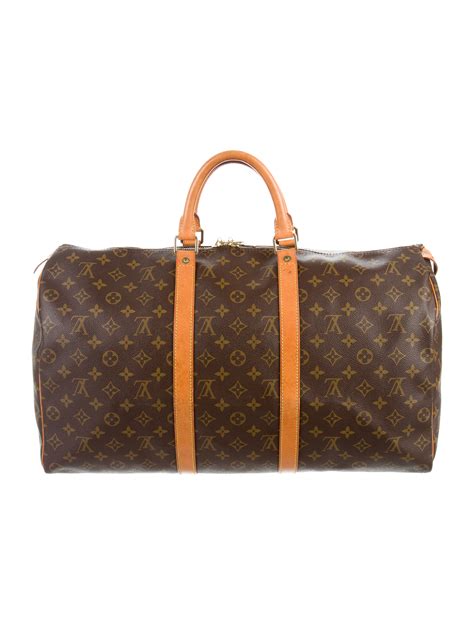 louis vuitton keepall monogram fiber optic 50 black